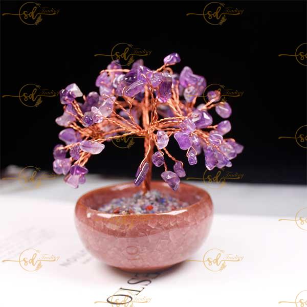 Quartz Crystal Lucky Tree Pot