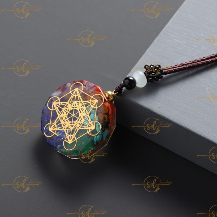 Spiritual Orgone Crystal 7 Chakra Pendant - Image 8