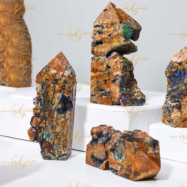 Natural Azurite Crystal Tower