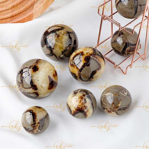 Moire Stone Tortoiseshell Crystal Sphere