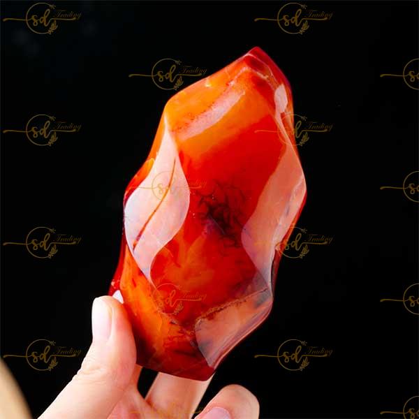 Large Carnelian Agate Torch