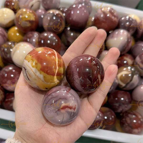 Polished Mookaite Egg Yolk Crystal Sphere