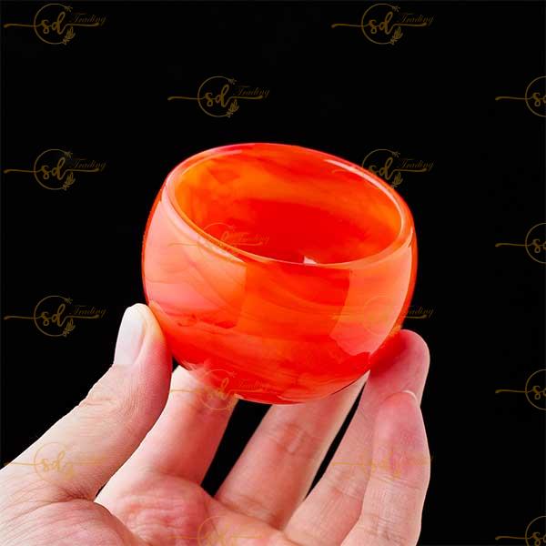 Natural Red Agate Tea Cups