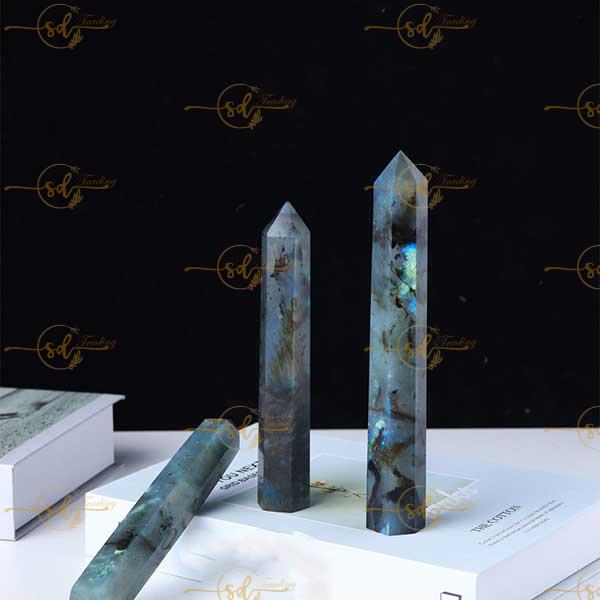 Large Natural Labradorite Obelisk Tower 10-25cm