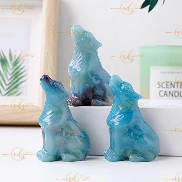 Trolleite Carved Wolves