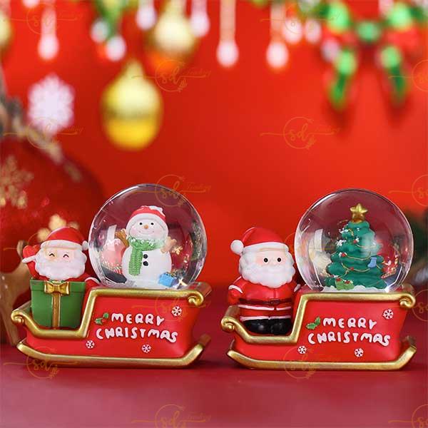 Christmas Light Up Santa Sled Ball