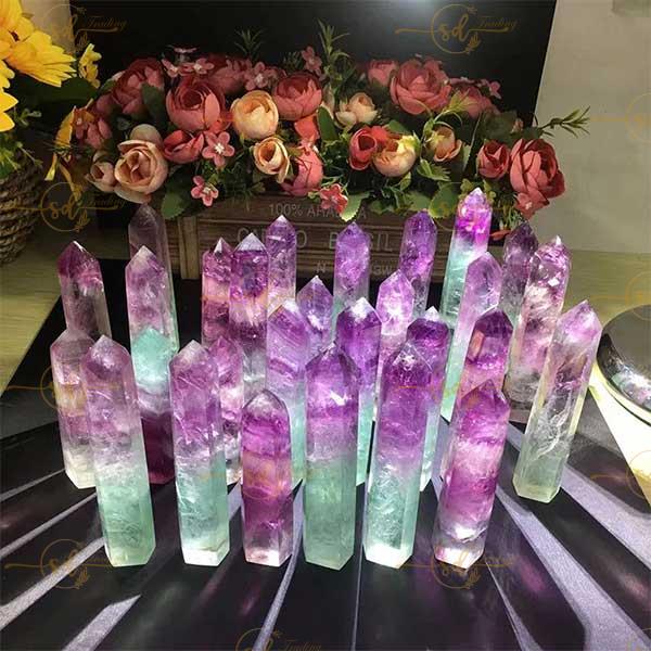 Top Quality Watermelon Fluorite Towers