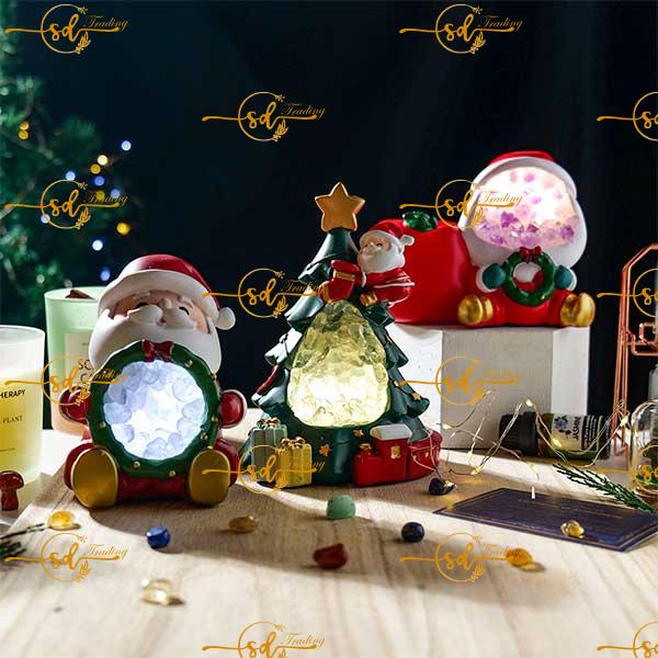 Santa Claus Christmas Tree Crystal Night Light