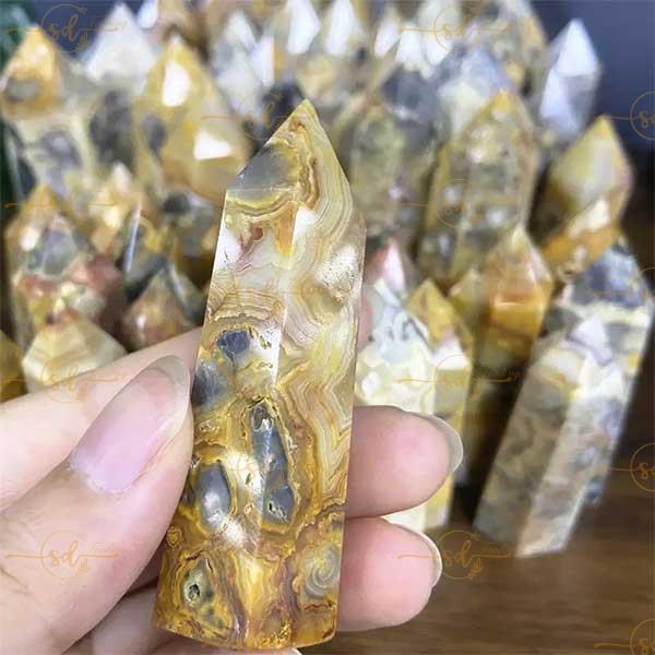 Natural Crazy Agate Tower