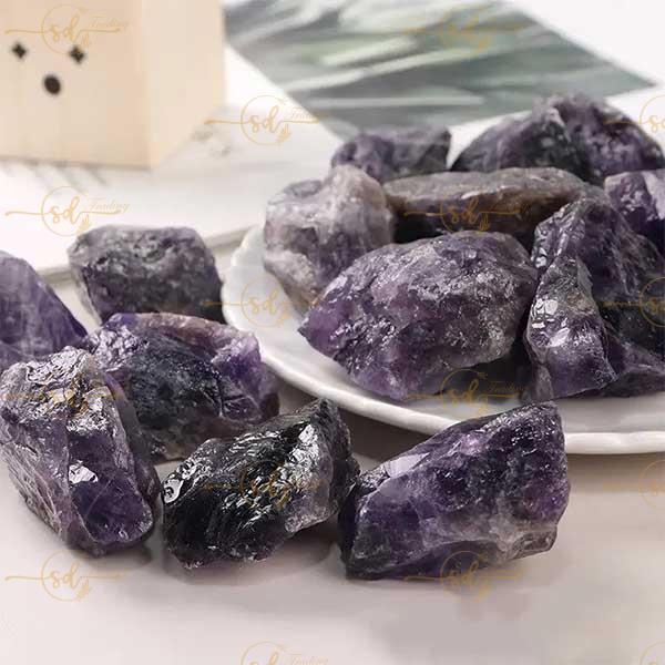 Rough Dark Amethyst Raw Crystal