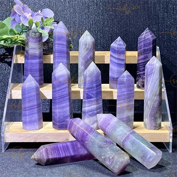 Silk Fluorite Crystal Towers