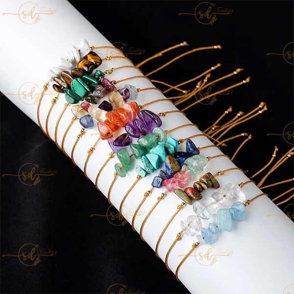 Natural Crystal Stone Braided Bracelet