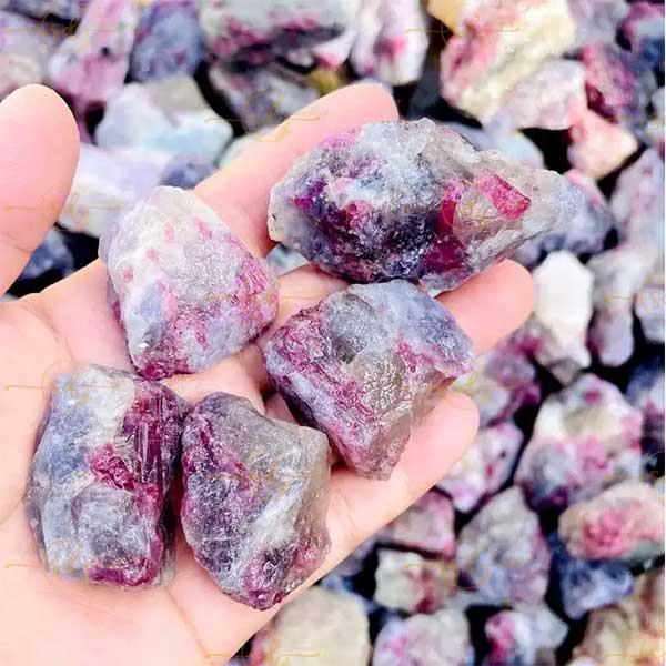 Raw Plum Blossom Tourmaline Stone