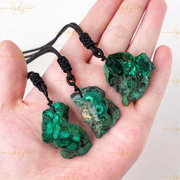 Natural High Quality Irregular Shape Malachite Pendant