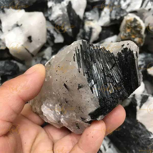 Rough Raw Black Tourmaline Rutilated Quartz