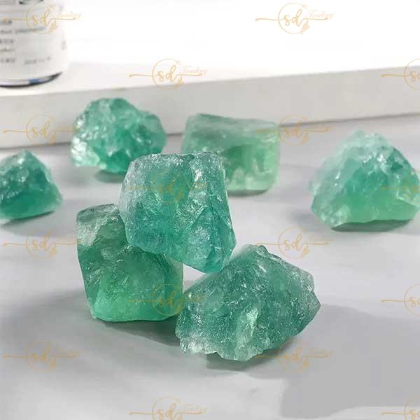 Rough Raw Green Fluorite Crystal